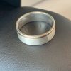 two tone silver ring